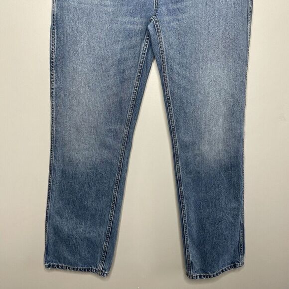 RE/DONE Jeans Women 31 High Rise Loose Straight Leg Button Fly Blue Haze - Picture 4 of 14